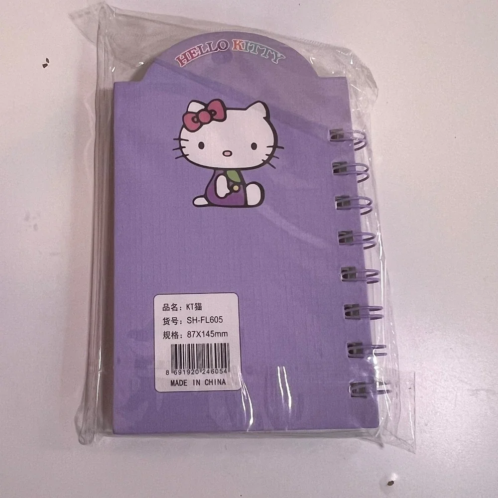 Hello Kitty 87x145mm Spiral‎ Notebook Purple Pink Kawaii Sanrio SH-FL605 New